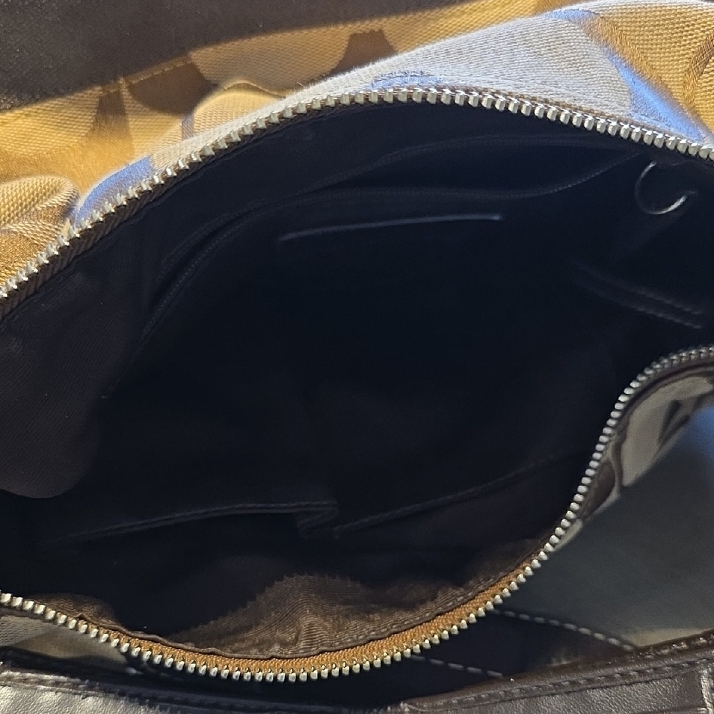 Coach Brown Signature Canvas Belt Bag with Leather Trim - Picture 3 of 3